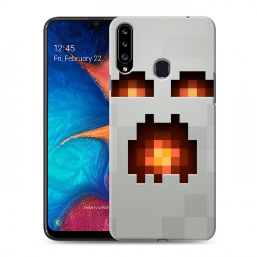 Дизайнерский пластиковый чехол для Samsung Galaxy A20s Minecraft