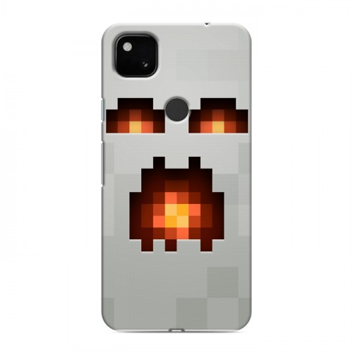 Дизайнерский пластиковый чехол для Google Pixel 4a Minecraft