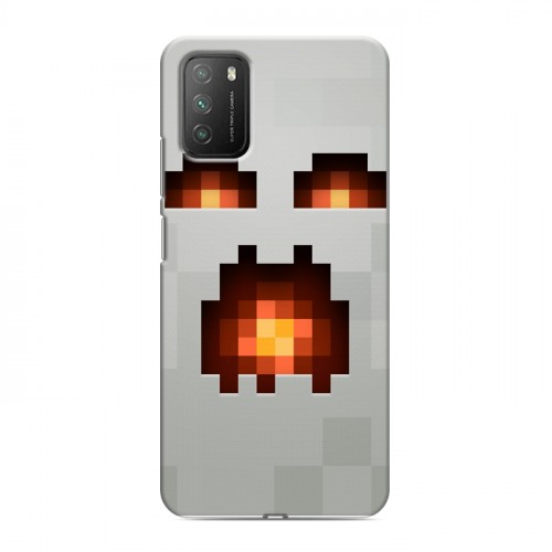 Дизайнерский пластиковый чехол для Xiaomi Poco M3 Minecraft