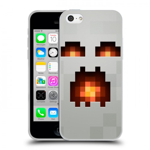 Дизайнерский пластиковый чехол для Iphone 5c Minecraft