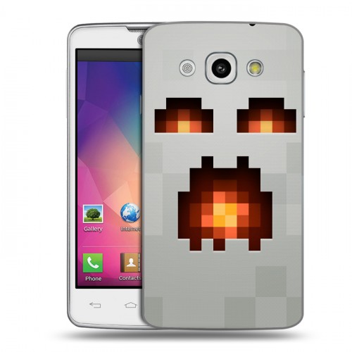 Дизайнерский пластиковый чехол для LG L60 Minecraft