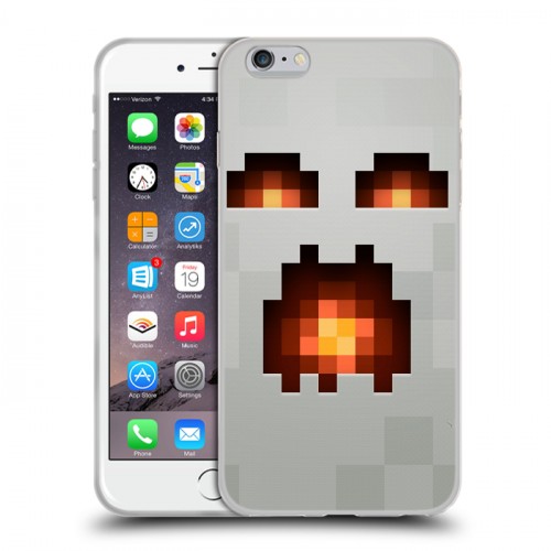 Дизайнерский силиконовый чехол для Iphone 6 Plus/6s Plus Minecraft