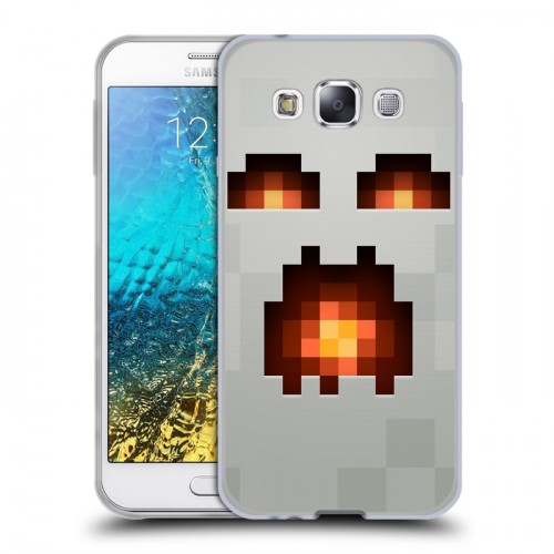 Дизайнерский пластиковый чехол для Samsung Galaxy E5 Minecraft