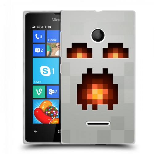 Дизайнерский пластиковый чехол для Microsoft Lumia 435 Minecraft