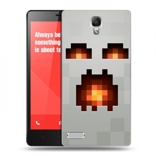 Дизайнерский силиконовый чехол для Xiaomi RedMi Note Minecraft