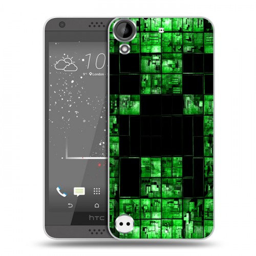 Дизайнерский пластиковый чехол для HTC Desire 530 Minecraft