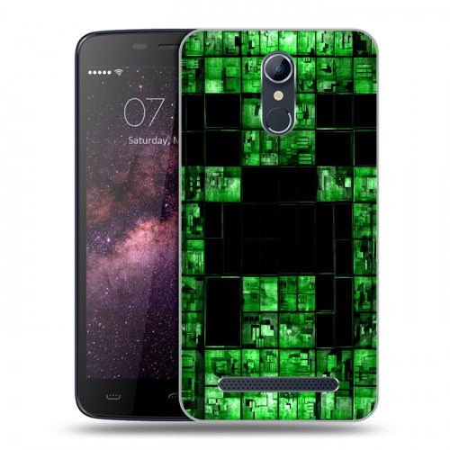 Дизайнерский силиконовый чехол для Homtom HT17 Minecraft