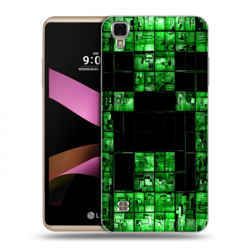 Дизайнерский пластиковый чехол для LG X Style Minecraft