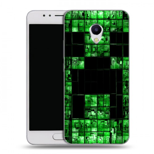 Дизайнерский силиконовый чехол для Meizu M5s Minecraft