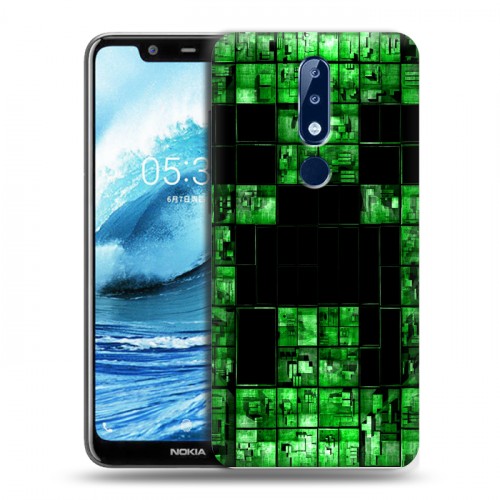 Дизайнерский пластиковый чехол для Nokia 5.1 Plus Minecraft