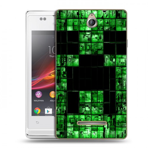 Дизайнерский пластиковый чехол для Sony Xperia E Minecraft