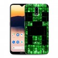 Дизайнерский пластиковый чехол для Nokia 2.3 Minecraft