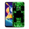 Дизайнерский пластиковый чехол для Samsung Galaxy M11 Minecraft