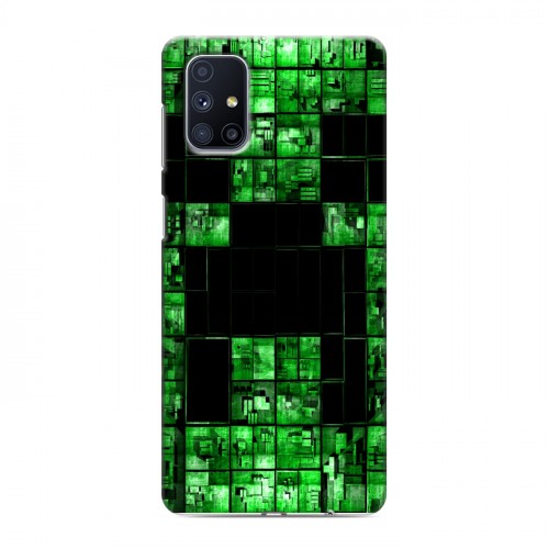 Дизайнерский пластиковый чехол для Samsung Galaxy M51 Minecraft