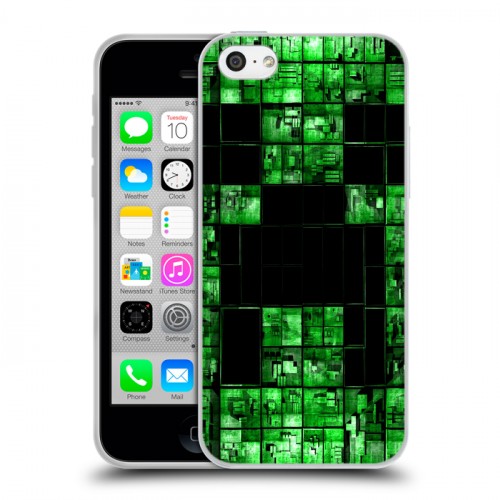 Дизайнерский пластиковый чехол для Iphone 5c Minecraft