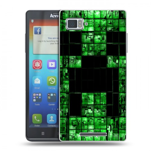 Дизайнерский пластиковый чехол для Lenovo Vibe Z Minecraft