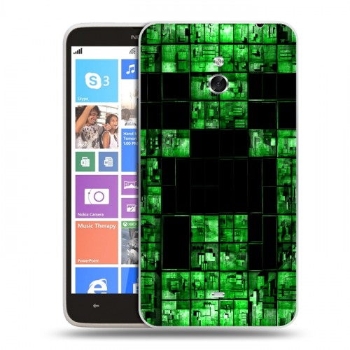 Дизайнерский пластиковый чехол для Nokia Lumia 1320 Minecraft