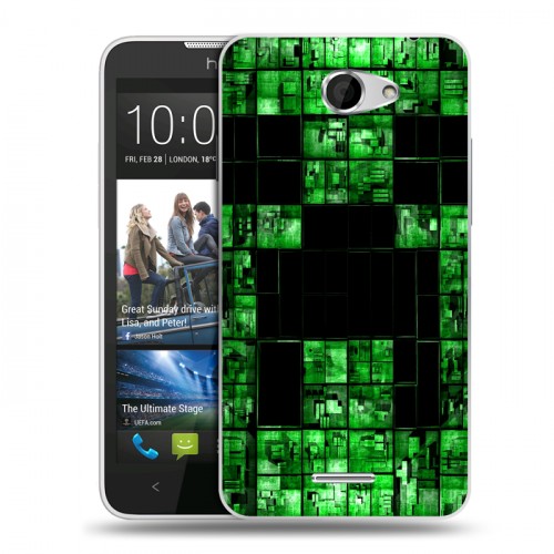 Дизайнерский пластиковый чехол для HTC Desire 516 Minecraft