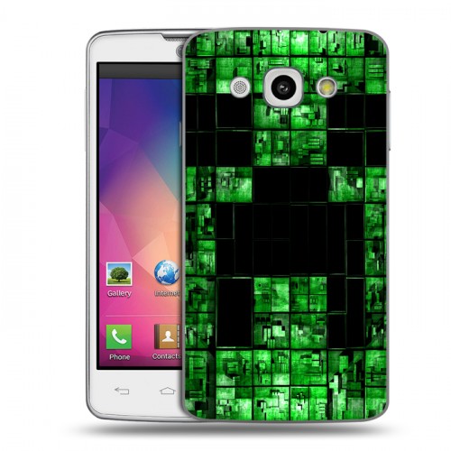 Дизайнерский пластиковый чехол для LG L60 Minecraft