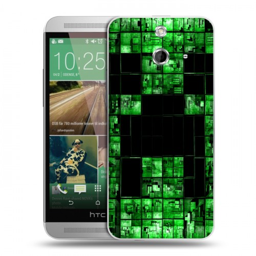 Дизайнерский пластиковый чехол для HTC One E8 Minecraft