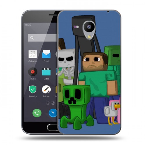 Дизайнерский пластиковый чехол для Meizu M2 Note Minecraft