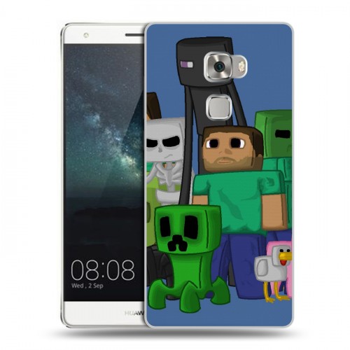 Дизайнерский пластиковый чехол для Huawei Mate S Minecraft