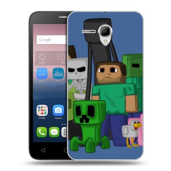 Дизайнерский силиконовый чехол для Alcatel One Touch POP 3 5.5 Minecraft (на заказ)