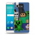 Дизайнерский пластиковый чехол для Huawei ShotX Minecraft