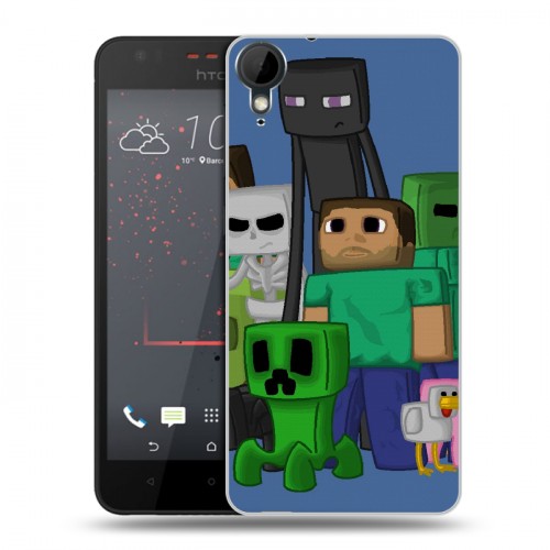 Дизайнерский пластиковый чехол для HTC Desire 825 Minecraft