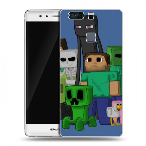 Дизайнерский пластиковый чехол для Huawei P9 Plus Minecraft