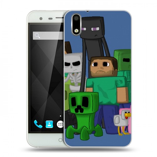 Дизайнерский пластиковый чехол для Ulefone Paris Minecraft