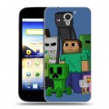 Дизайнерский пластиковый чехол для ZTE Blade A510 Minecraft