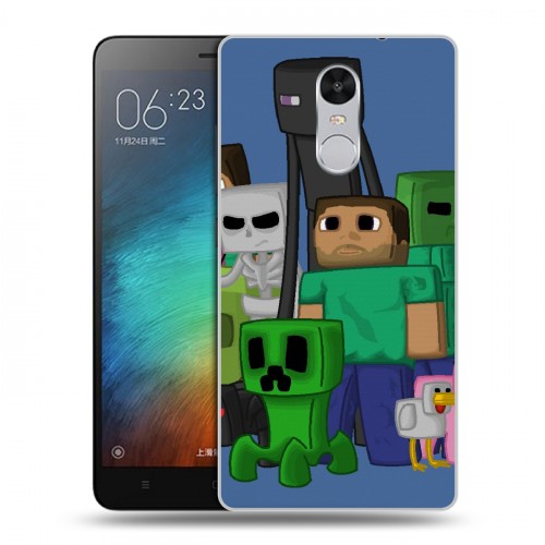 Дизайнерский силиконовый чехол для Xiaomi RedMi Pro Minecraft