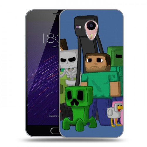 Дизайнерский пластиковый чехол для Meizu M3 Max Minecraft