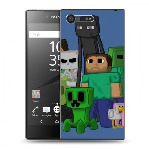 Дизайнерский пластиковый чехол для Sony Xperia X Compact Minecraft