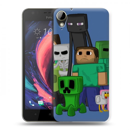 Дизайнерский пластиковый чехол для HTC Desire 10 Lifestyle Minecraft