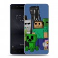 Дизайнерский пластиковый чехол для Nokia 5 Minecraft