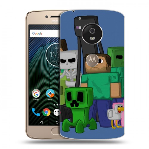 Дизайнерский пластиковый чехол для Motorola Moto G5s Minecraft