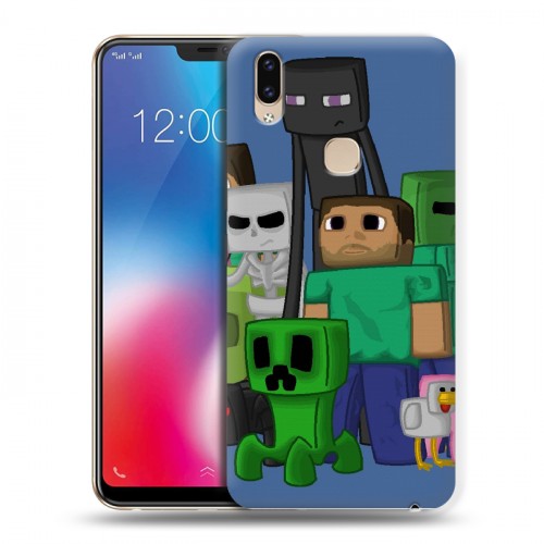 Дизайнерский пластиковый чехол для Vivo V9 Minecraft