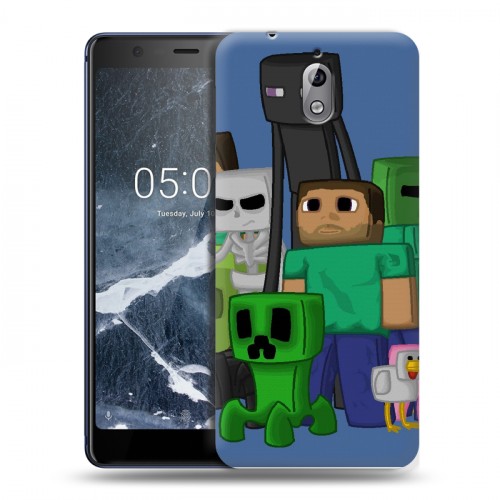 Дизайнерский силиконовый чехол для Nokia 3.1 Minecraft