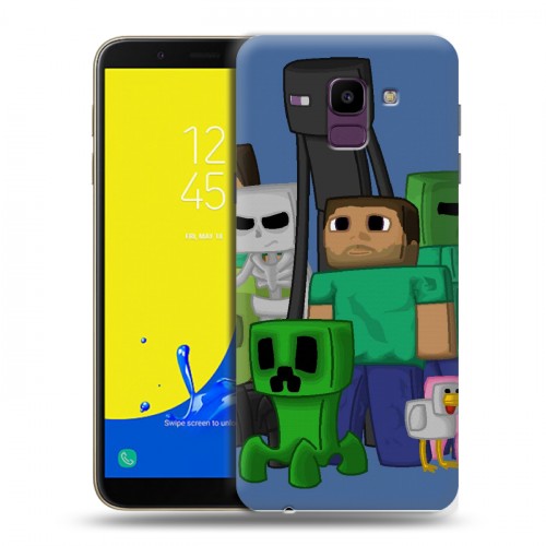 Дизайнерский пластиковый чехол для Samsung Galaxy J6 Minecraft