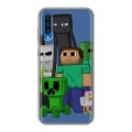 Дизайнерский силиконовый чехол для Samsung Galaxy A50 Minecraft