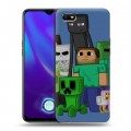 Дизайнерский силиконовый с усиленными углами чехол для OPPO A1k Minecraft