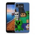 Дизайнерский силиконовый чехол для Xiaomi RedMi 7A Minecraft