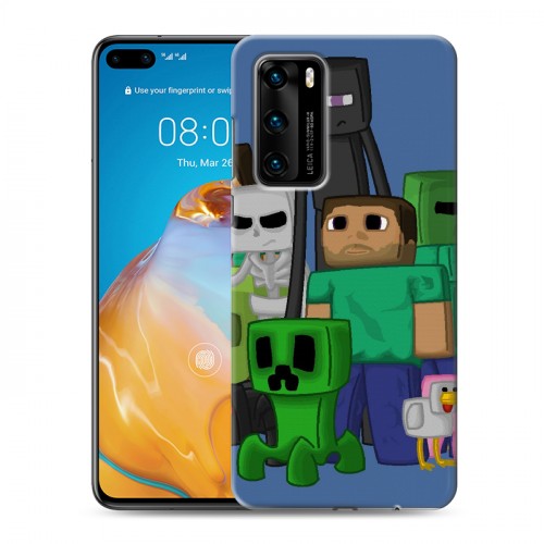 Дизайнерский пластиковый чехол для Huawei P40 Minecraft