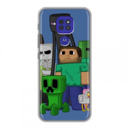 Дизайнерский силиконовый чехол для Motorola Moto G9 Play Minecraft