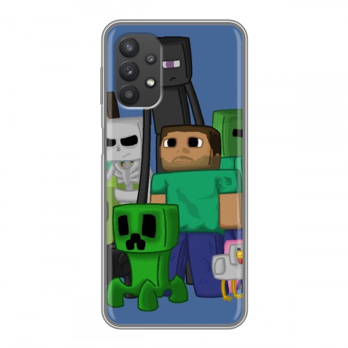 Дизайнерский силиконовый чехол для Samsung Galaxy A32 Minecraft