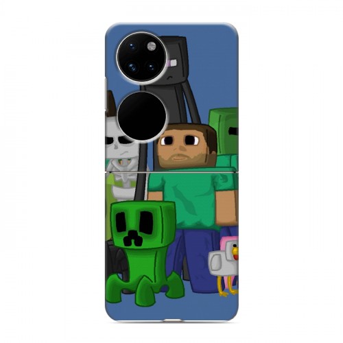 Дизайнерский пластиковый чехол для Huawei P50 Pocket Minecraft