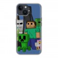 Дизайнерский пластиковый чехол для Iphone 14 Minecraft