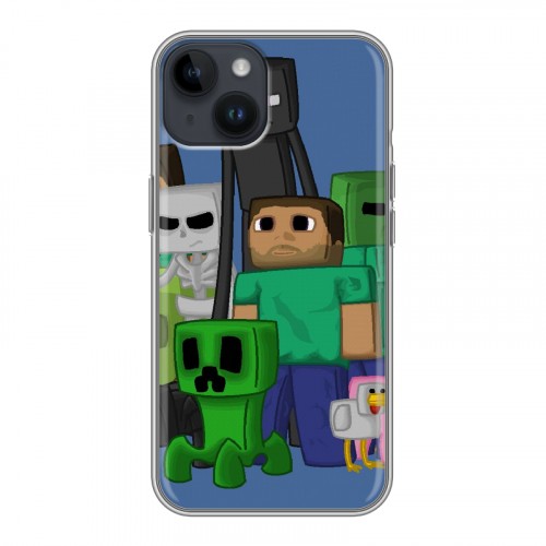 Дизайнерский пластиковый чехол для Iphone 14 Minecraft